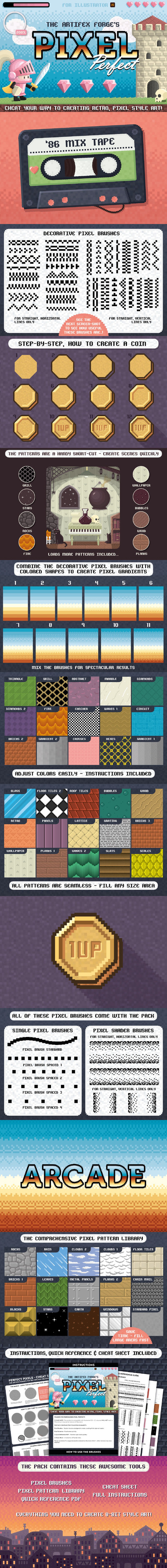 8 位灵感艺术和文字 8 位工具包 (AI)