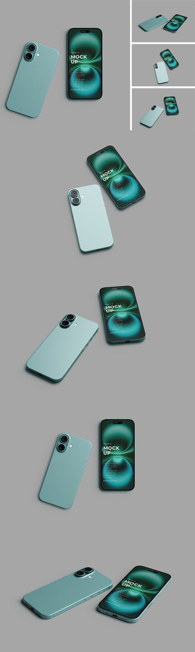 iPhone 16 手机样机（PSD）