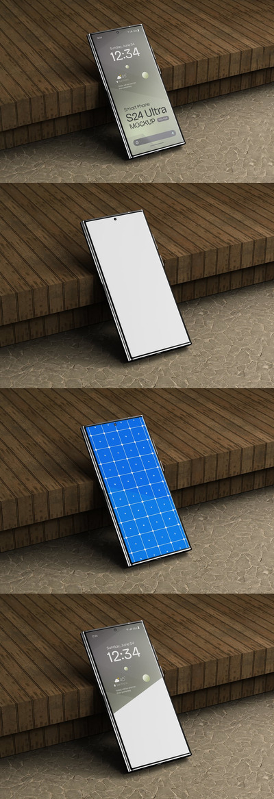 三星 Galaxy S24 Ultra 样机 (PSD,JPG)