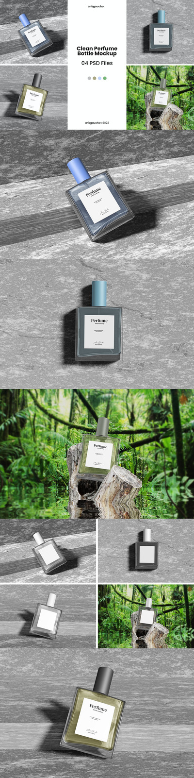 清洁香水瓶样机 （PSD）