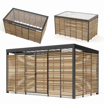 Adanat带玻璃屋顶的木棚 凉亭3D模型（FBX,MAX）