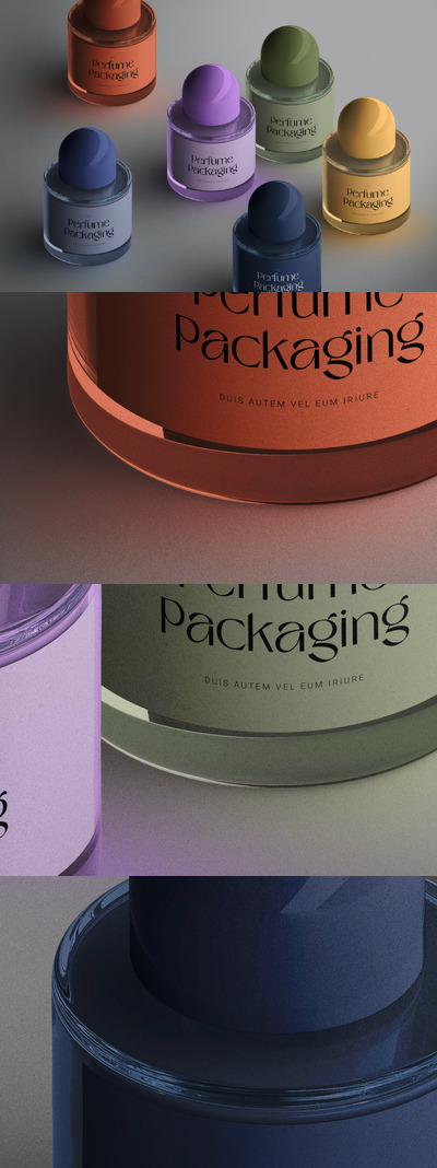 等距香水瓶样机 (PSD)