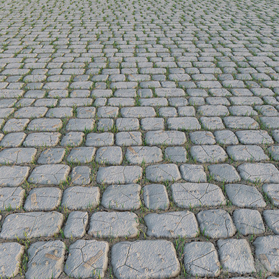 石板路 石头路3D模型（FBX,MAX）