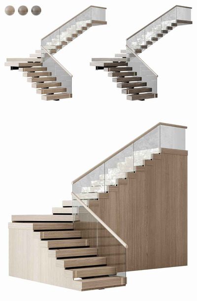 现代室内楼梯3D模型（OBJ,MAX）