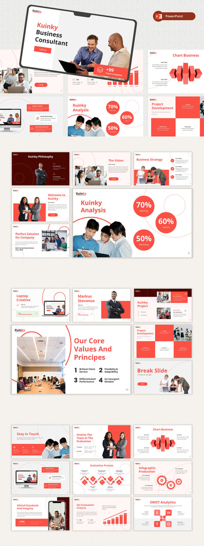 商业顾问 PowerPoint演示模板 (PPTX)