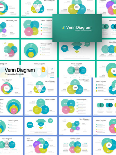 维恩图PPT模版 (PPTX)