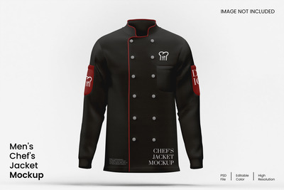 男士厨师夹克样机 (PSD)