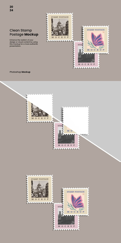 简约的邮票邮资样机