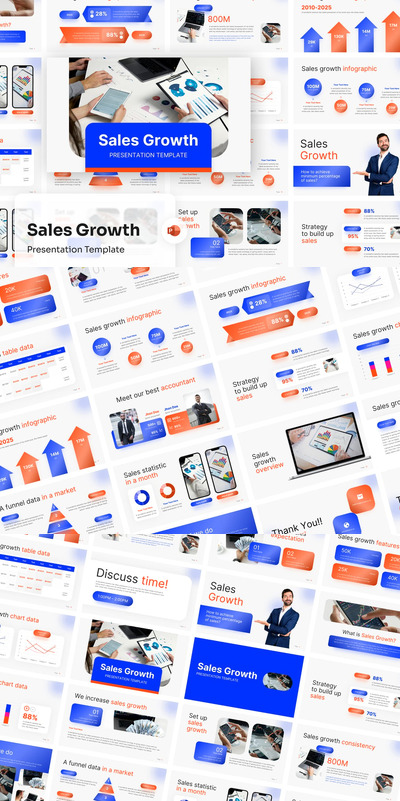 销售增长PPT模版 (PPTX)