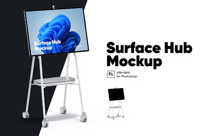 Surface Hub 电脑样机 (PSD,PNG)