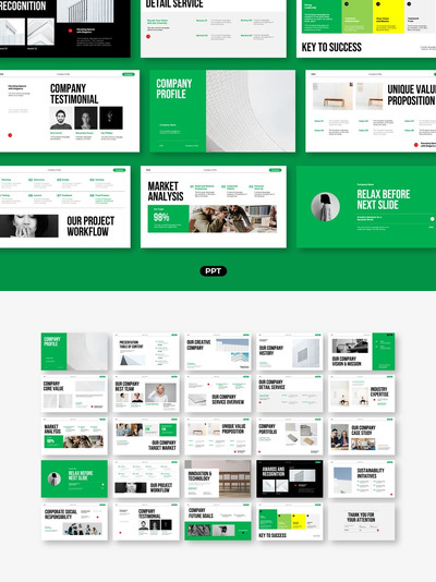 清洁公司简介介绍PPT模版 (PPTX)