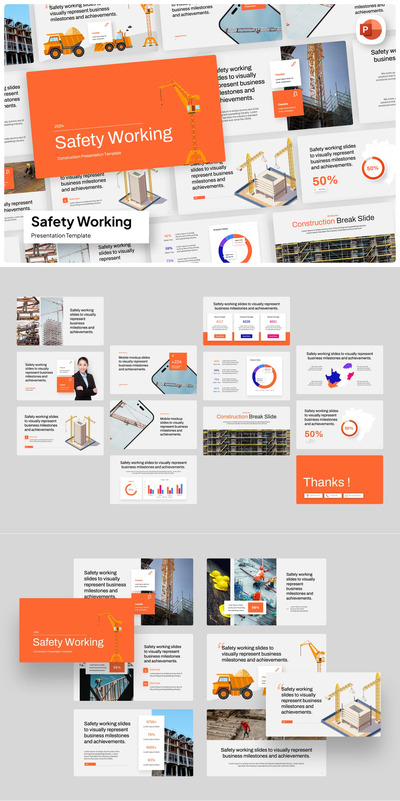 安全工作汇报PPT模版 (PPTX)