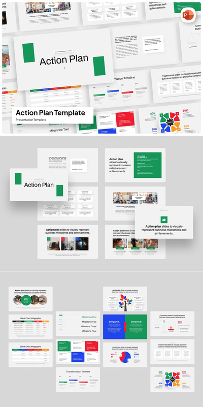 行动计划模板PPT模版 (PPTX)