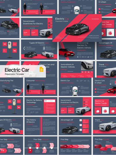电动车PPT模版 (PPTX)