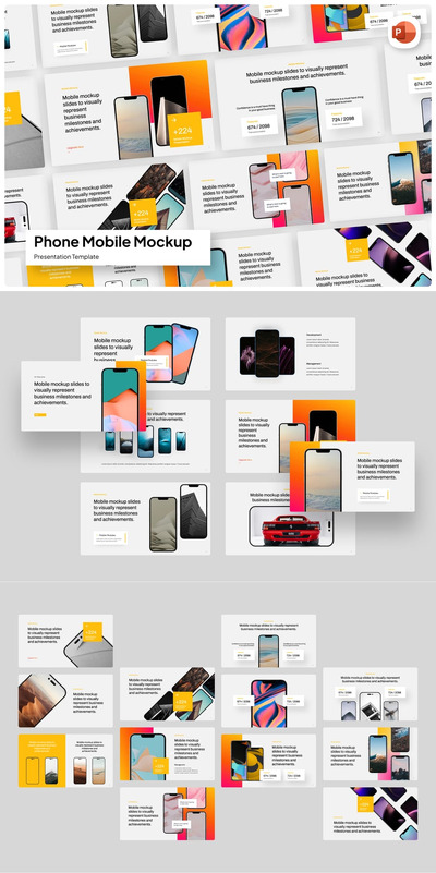 手机样机PPT模版 (PPTX)
