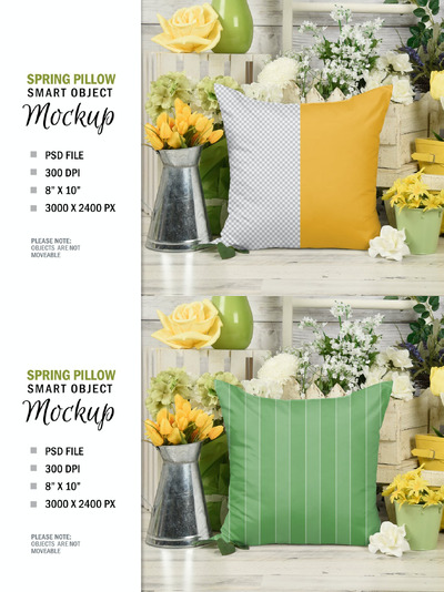 春季乡村广场样机枕头 (JPG)