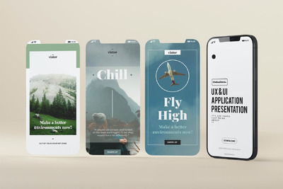 用户界面智能手机样机模板 (PSD)