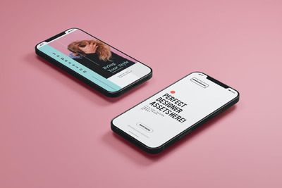 智能手机应用程序样机模板 (PSD)