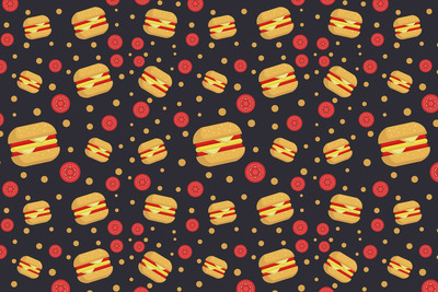 汉堡图案 (AI,EPS)