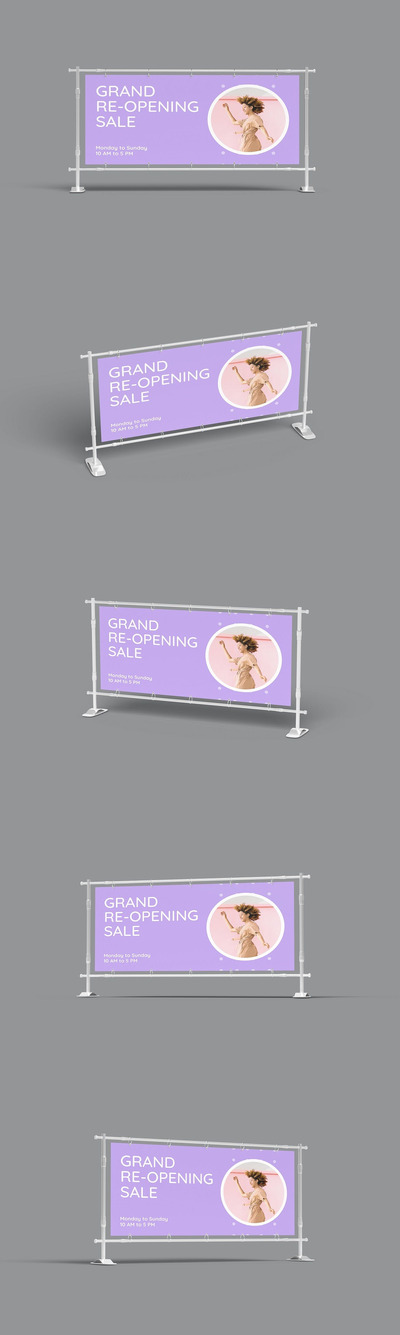 广告横幅架模型 (PSD,PDF)