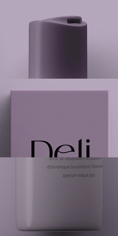 化妆品瓶和纸盒样机 (PSD)