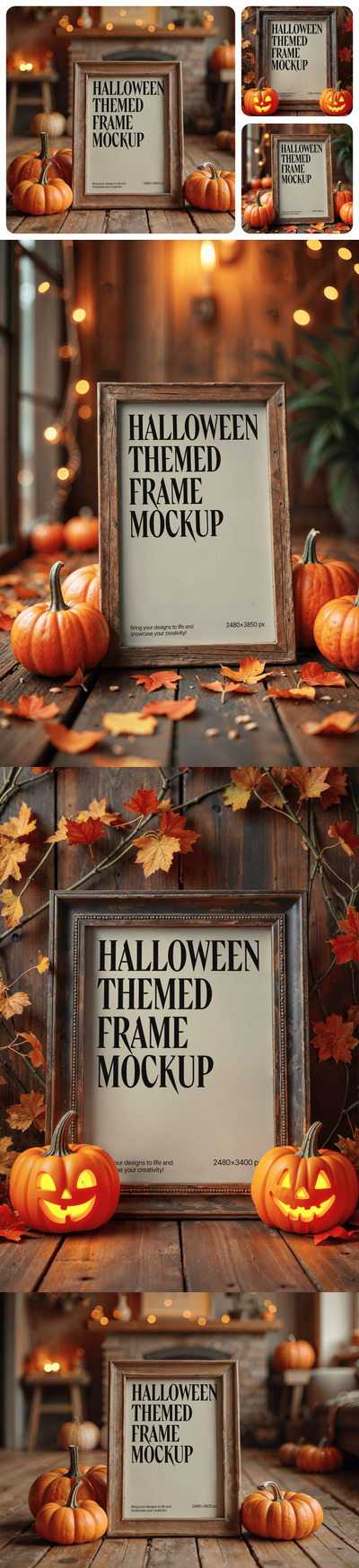 万圣节框架样机 (PSD)