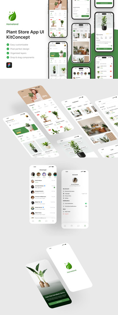 植物商店应用APP UI KIT (FIG)