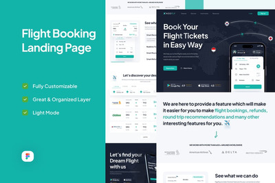 航班预订着陆页网页模版 (FIG)