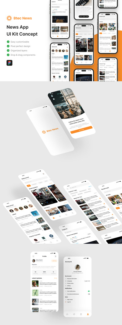 新闻应用APP UI KIT (FIG)