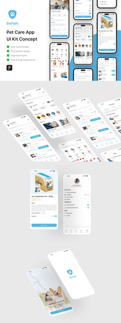 宠物护理应用 APP UI KIT (FIG)