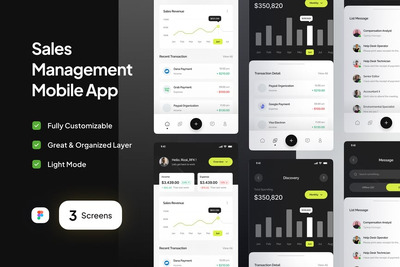 销售管理移动应用 APP UI KIT (FIG)