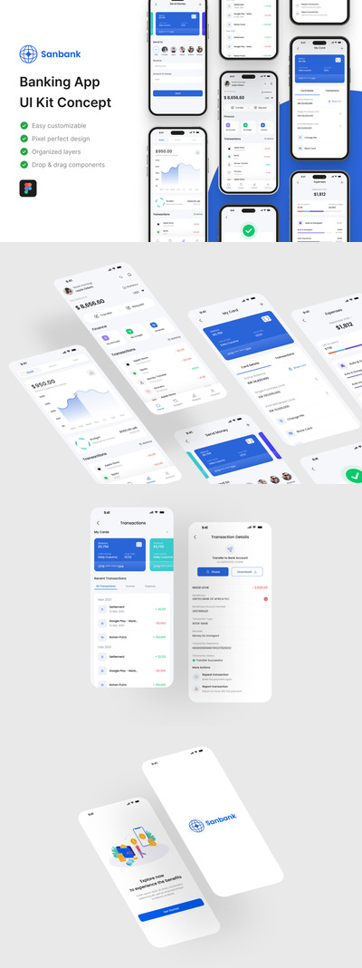 银行应用 APP UI KIT (FIG)