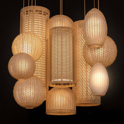 编织灯罩系列吊灯3D模型（FBX,MAX）