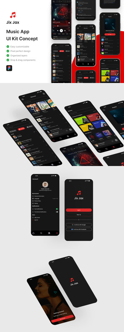 音乐应用 APP UI KIT (FIG)