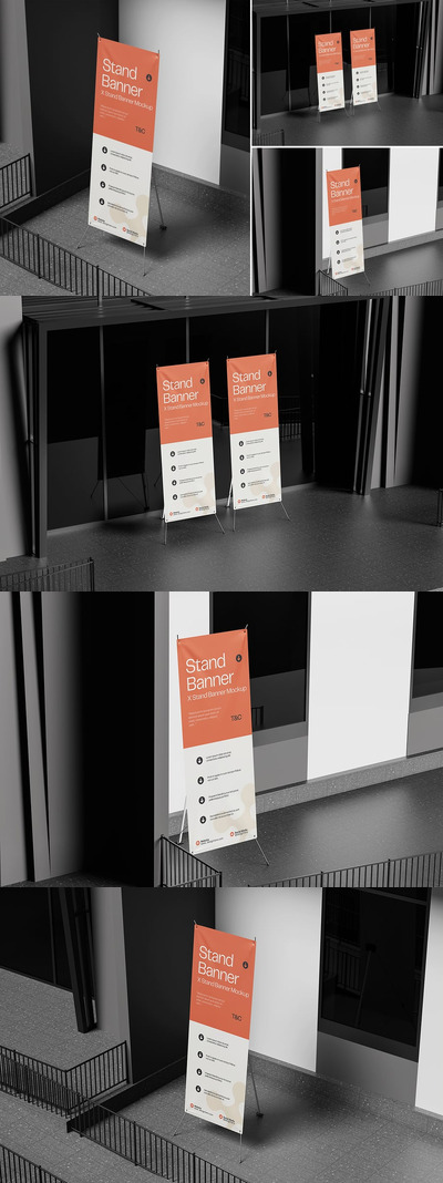展台横幅样机 (PSD)