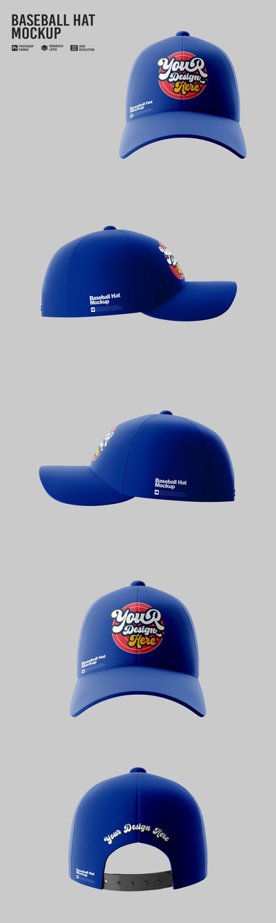 🧢 棒球帽样机 (PSD)