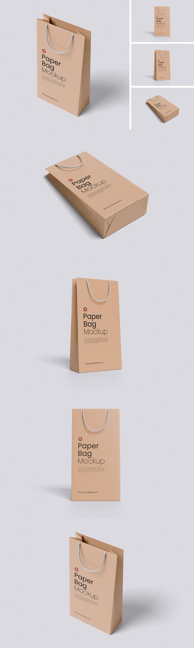 纸袋样机 (PSD,PDF)