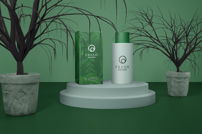 优雅的化妆品样机 (PSD,JPG)