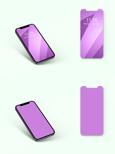 屏风iPhone 12样机 (PSD)