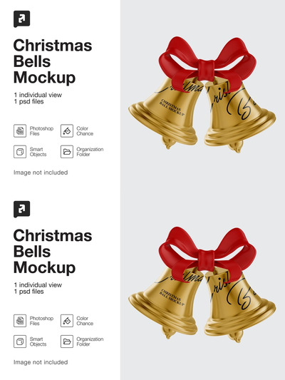 🎄🔔 圣诞节铃铛样机（PSD）
