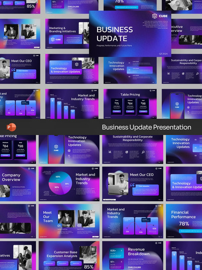 业务动态PPT模版 (PPTX)