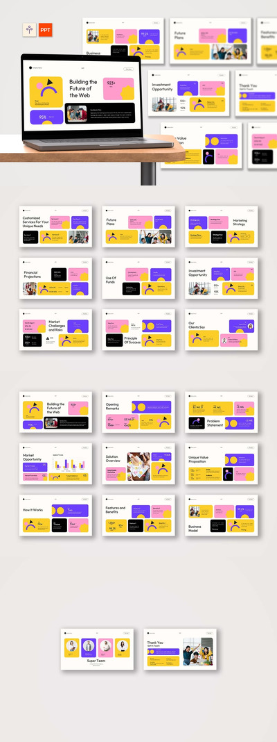 丰富多彩的现代 Web 开发人员   PPT模版 (PPT,PPTX)