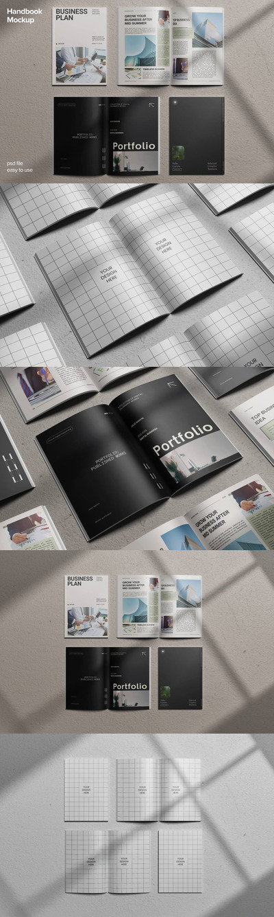 画册手册样机 (PSD)