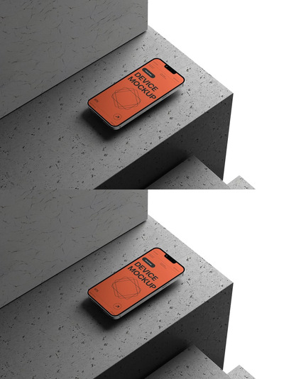 极简智能手机设备显示样机 (PSD)