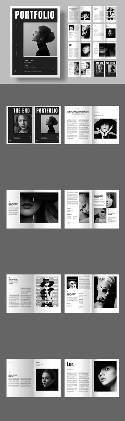 作品集杂志布局 (INDD)