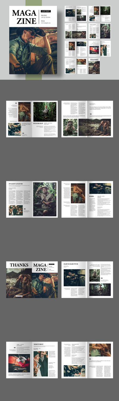 简单的杂志布局 (INDD)