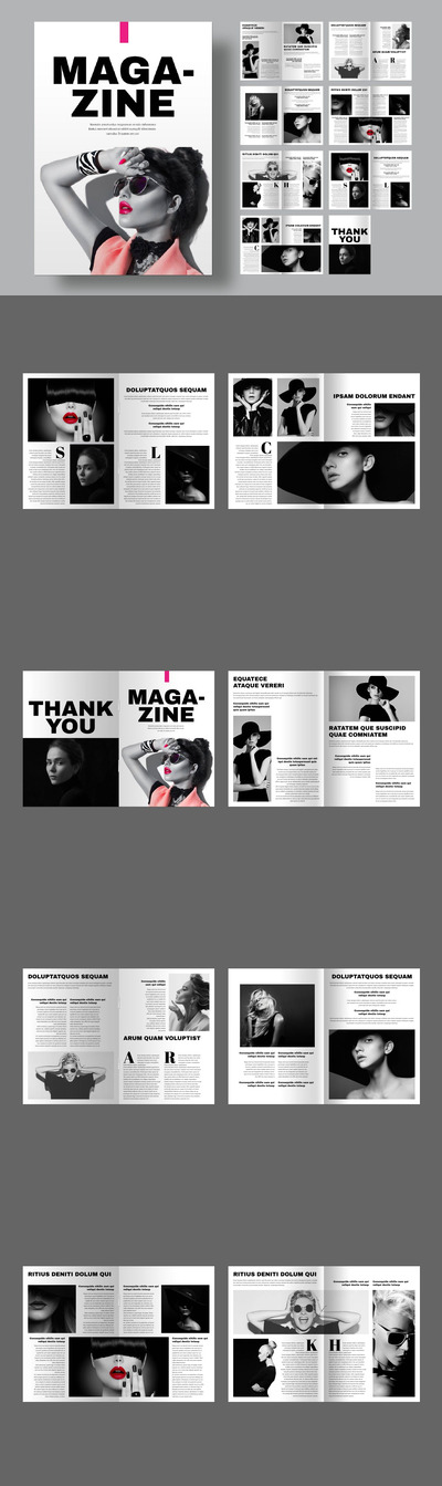 多图杂志杂志版式 (INDD)