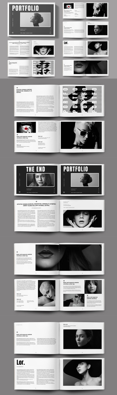 作品集杂志布局景观 (INDD)