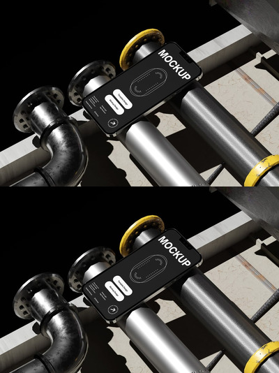 工业管道电话样机展示 (PSD)