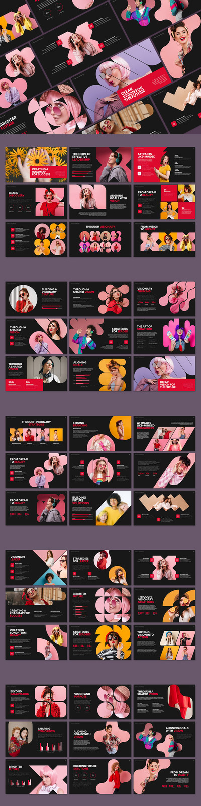 时尚中型幻灯片 PPT模板 (PPTX)